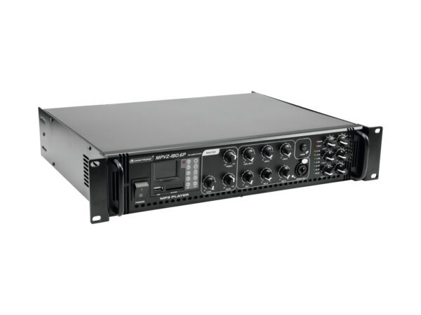 Omnitronic MPVZ-180.6P, 100V 6-zónový mixážní zesilovač, 180W, MP3 - Image 5