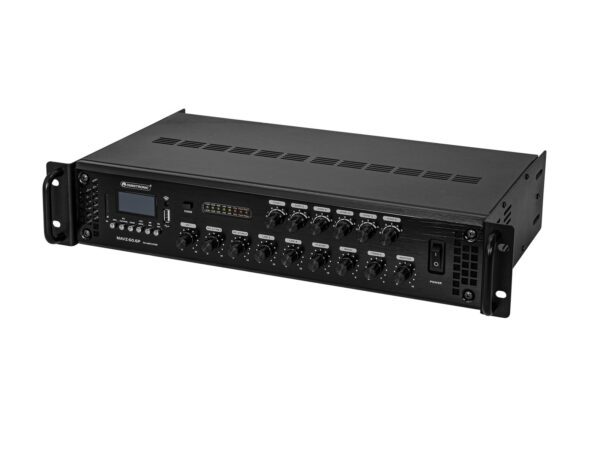 Omnitronic MAVZ-60.6P, 100V 6-zónový mixážní zesilovač, MP3/USB/SD/BT, 60W - Image 2