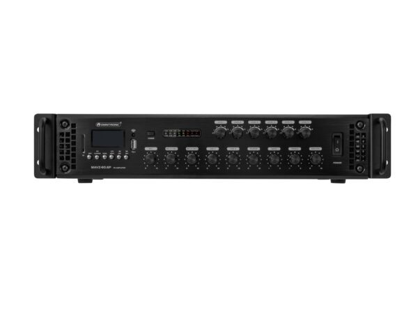 Omnitronic MAVZ-60.6P, 100V 6-zónový mixážní zesilovač, MP3/USB/SD/BT, 60W - Image 4