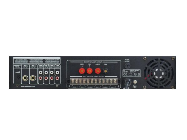 Omnitronic MPVZ-250.6, 100V 6-zónový mixážní zesilovač, 250W - Image 6