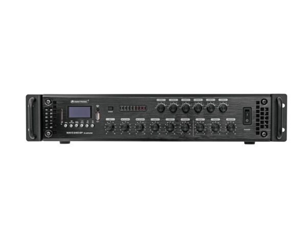 Omnitronic MAVZ-240.6P, 100V 6-zónový mixážní zesilovač, MP3/USB/SD/BT, 240W - Image 6