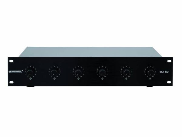 Omnitronic 6-ti zónový PA ovladač hlasitosti 20W mono, černý - Image 7