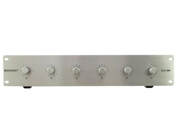 Omnitronic 6-ti zónový PA ovladač hlasitosti 5W mono, stříbrný - Image 5