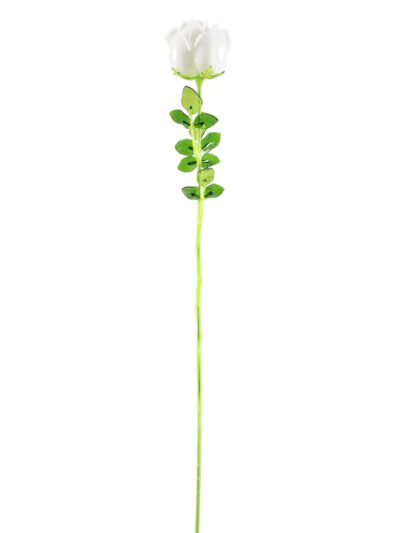 Růže bílá, křišťálová 81cm, 12ks