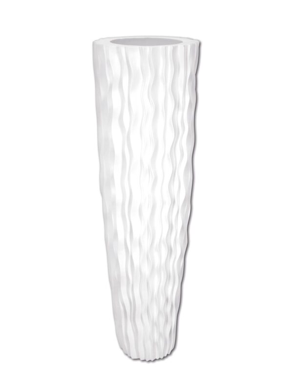 Lamella designový květináč 140cm, bílý
