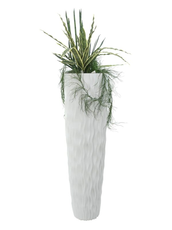 Lamella designový květináč 140cm, bílý - Image 4