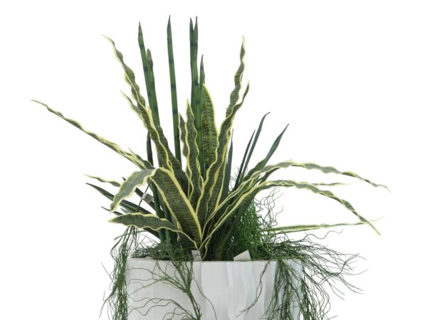 Lamella designový květináč 140cm, bílý - Image 5