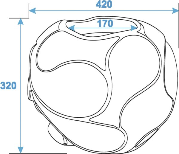 Bubble designový květináč 35cm, hnědý - Image 2