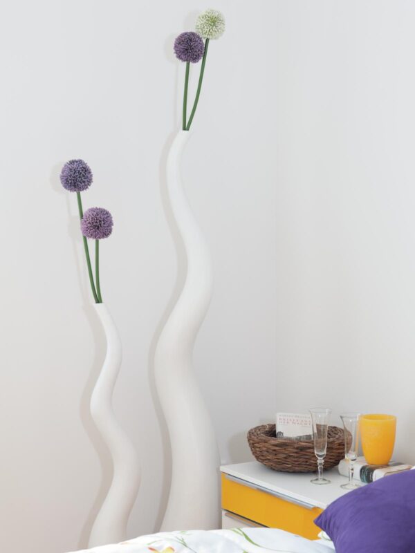 Wave designový květináč 150cm, bílý - Image 7