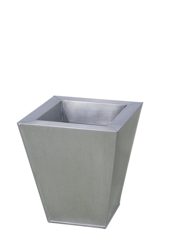 Květináč zinek, hranatý, výška 25 cm