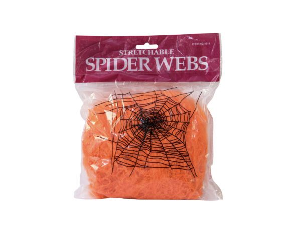 Halloween pavučina oranžová, 100g, UV aktivní