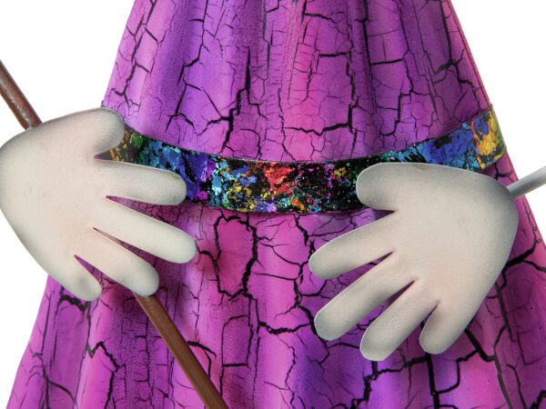 Malá čarodejnice, kovová, 102 cm purpurová - Image 3