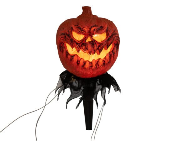 Halloweenské svítící dýně s kolíky, sada 3 ks, 39 cm - Image 2