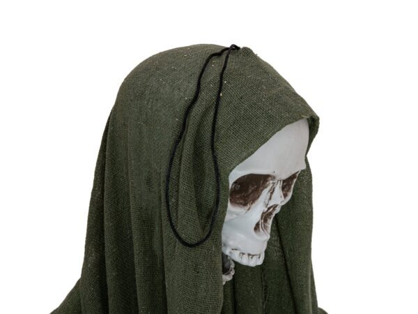 Halloween postava kostry se zeleným pláštěm, pohyblivá, 170 cm - Image 5