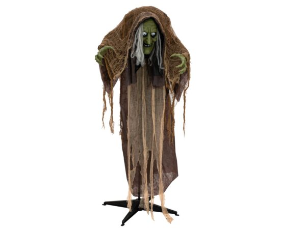 Halloween postava hrbaté čarodějnice, pohyblivá, 145 cm