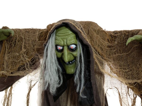 Halloween postava hrbaté čarodějnice, pohyblivá, 145 cm - Image 3