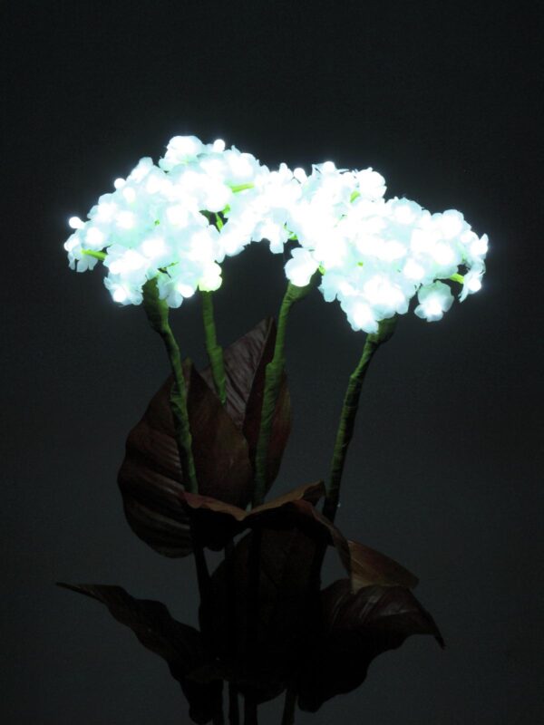 Hortenzie s květy, bílé, 100 LED diod, 80 cm - Image 4