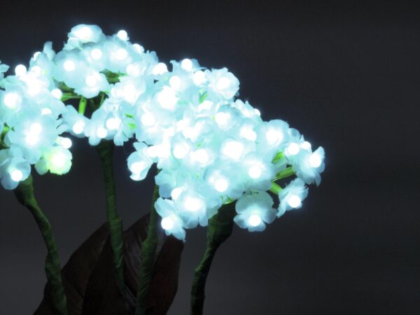 Hortenzie s květy, bílé, 100 LED diod, 80 cm - Image 5
