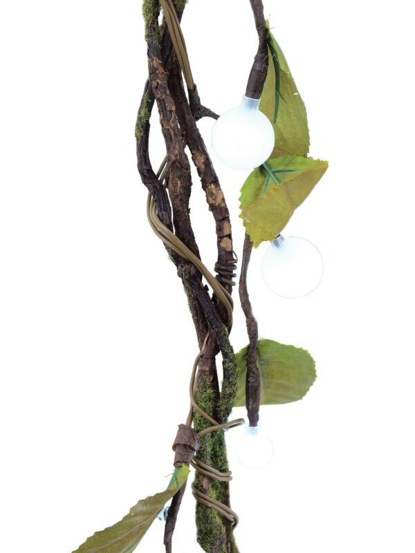 Vřesový motouz, s bílými LED diodami, 180 cm - Obrázek 2