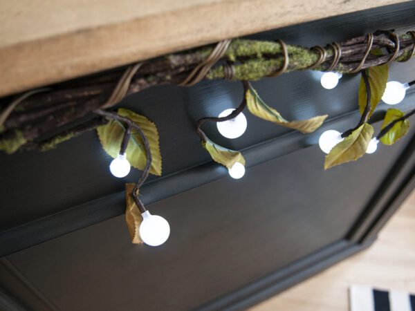 Vřesový motouz, s bílými LED diodami, 180 cm - Obrázek 5