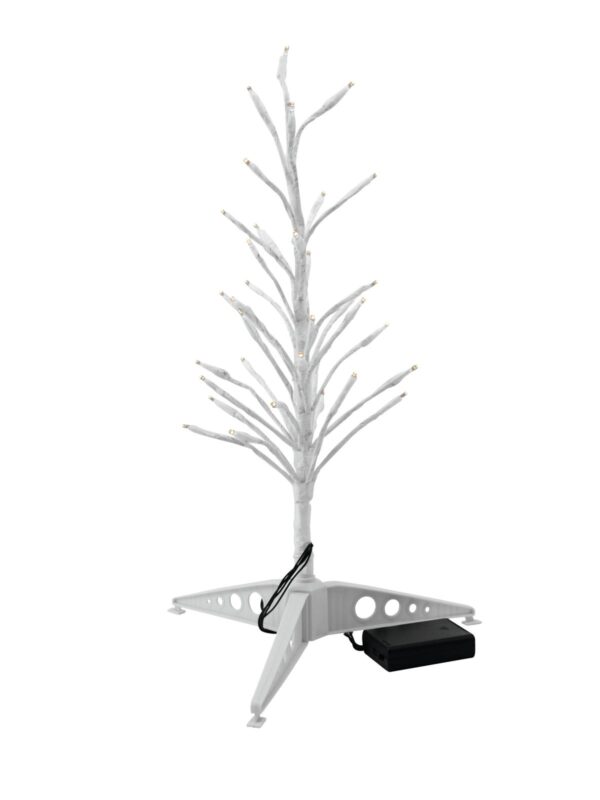 Stromek s LED diodami, výška 40 cm, studená bílá, na baterii - Image 2