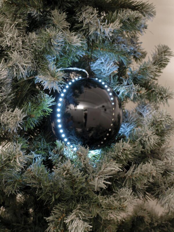 Sněhové LED koule, 15 cm, černá, 1 ks - Image 2