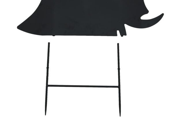 Kovová silueta čarodejnice s koštětem, černá, 150cm - Image 3