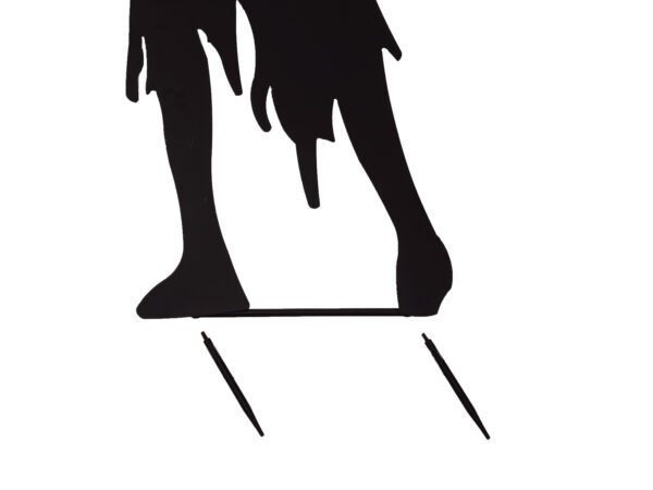 Kovová silueta zombie ženy, černá, 135 cm - Image 2