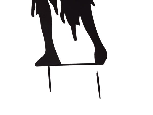 Kovová silueta zombie ženy, černá, 135 cm - Image 3