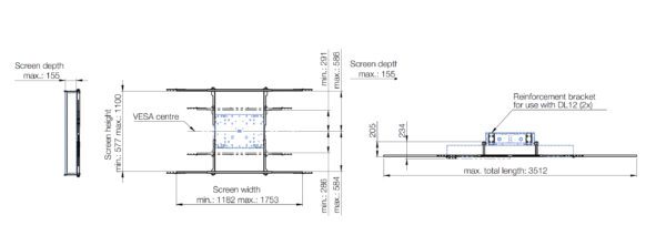 Optoma montážní set s bílými tabulemi pro IFPD 3651RK 65" - Image 3
