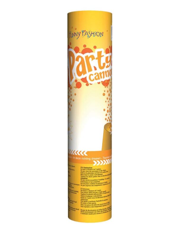 Párty konfety vystřelovací 20 cm, zlaté