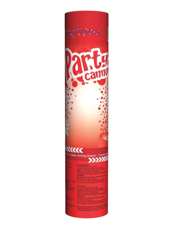 Párty konfety vystřelovací 20 cm, červené