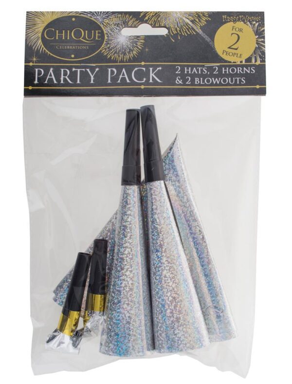 Párty set pro 2 osoby, stříbrný - Obrázek 2