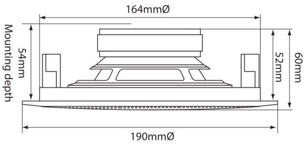 Adastra RC5, podhledový 5.25" reproduktor, 20W, bílý - Image 6