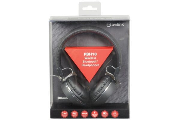 AV:link PBH-10 bezdrátová Bluetooth SD sluchátka, černá - Image 7