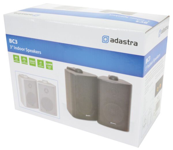 Adastra BC3-B, nástěnný 3" reproduktor, 30W, černý, pár - Image 7