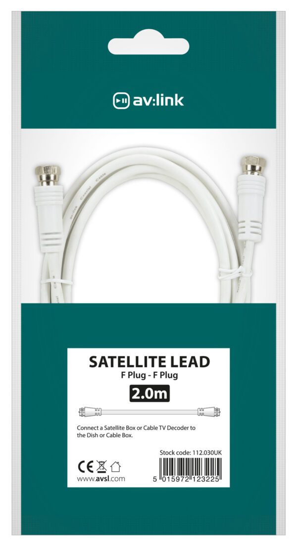 AV:link kabel koaxiální 1x samec - 1x F konektor samec, 2m - Image 3