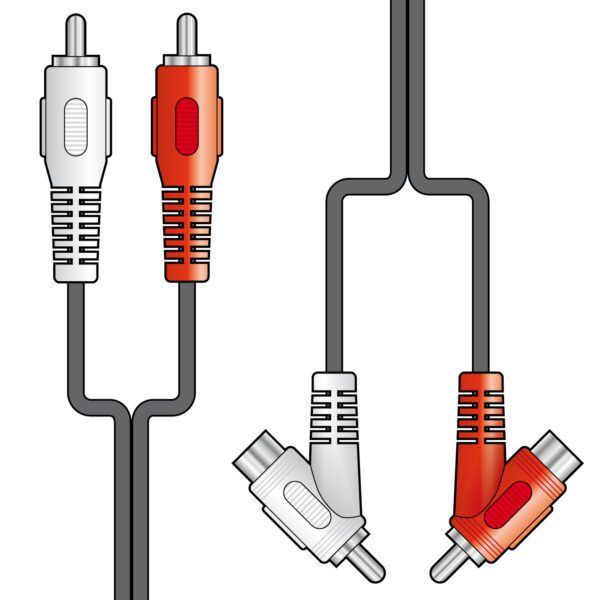 AV:link kabel 2x RCA samec - 2x slučovací RCA samec, 1.8m - Image 3