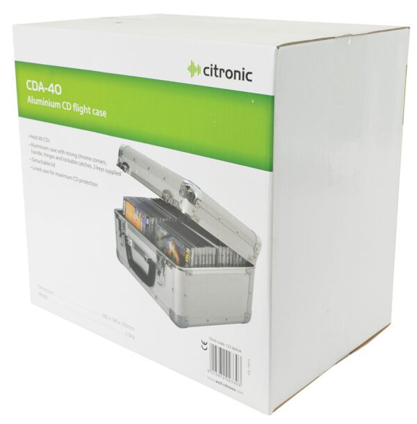 Citronic CDA-40 Hliníkový přepravní kufr na CD - Image 3
