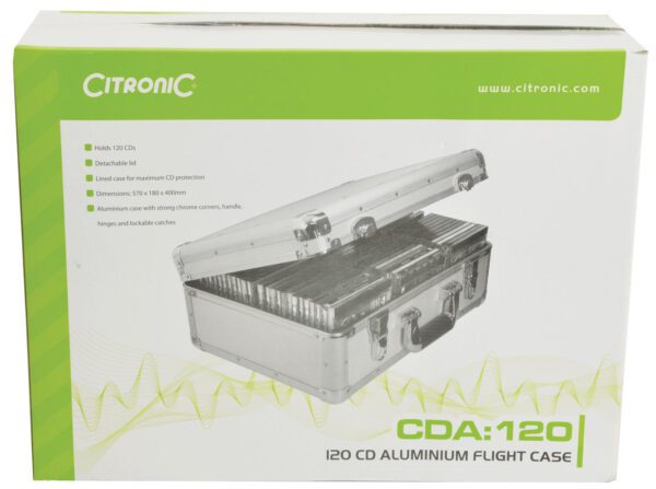 Citronic CDA-120 Hliníkový přepravní kufr na CD - Image 3