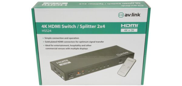 AV:link HSS24, 4K HDMI přepínač/rozbočovač 2x4 - Image 8