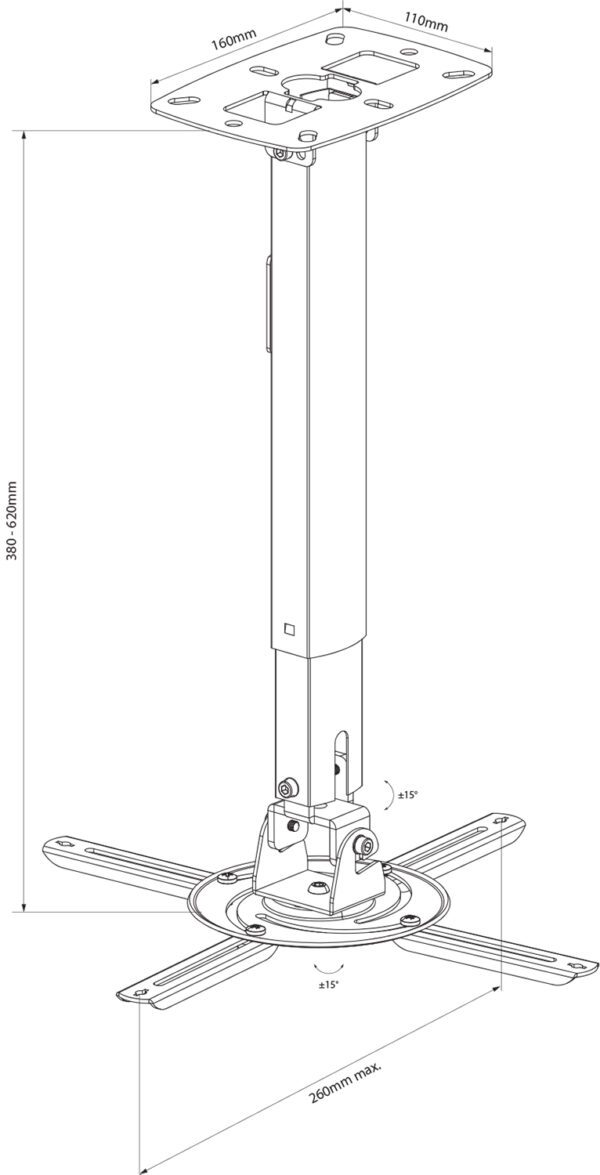 AV:link PJM620 stropní držák projektoru - Image 5