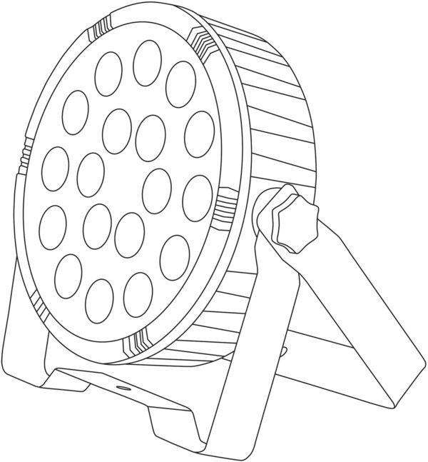 QTX PAR100 Výkonný PAR 3v1, 18x 1,5W RGB LED - Image 6