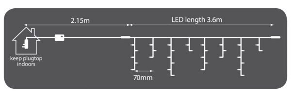 Lyyt 180ILCON-MC venkovní světelný řetěz, 180x LED - Image 4