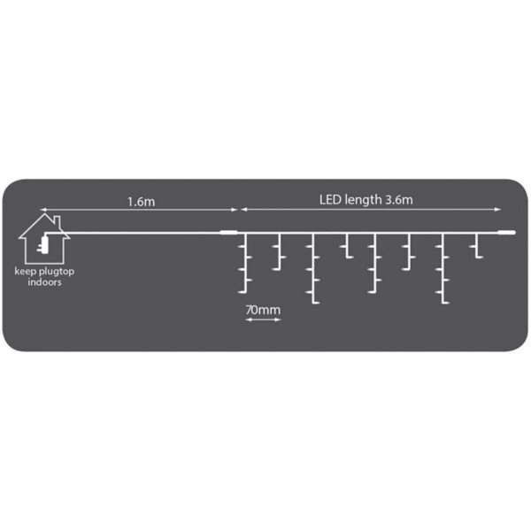 Lyyt 180OUTI-WW venkovní světelný řetěz, 180x LED - Obrázek 5