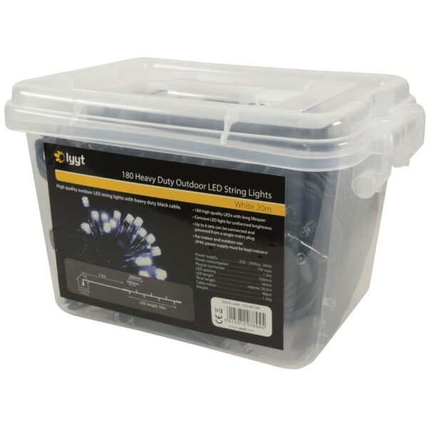 Lyyt světelný řetěz Heavy Duty Static, 180x LED bílé - Image 4