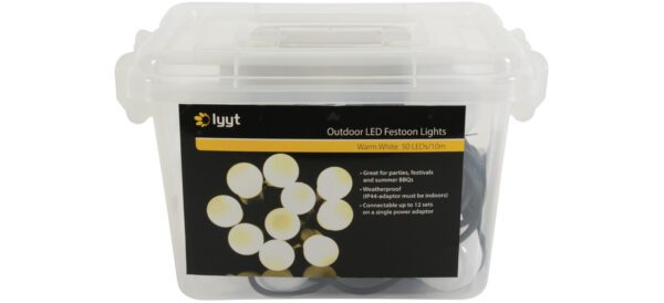 Lyyt BOF10WW, venkovní LED světelný řetěz, 10x LED lamp, barva teplá bílá, IP44 - Image 4