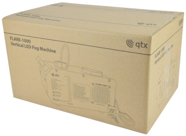 QTX FLARE-1000 vertikální výrobník mlhy, 6x TCL LED, 1000W - Obrázek 6