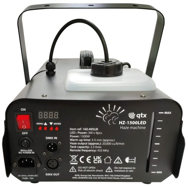 QTX HZ-1500LED, výrobník mlhy 1500W, LED 9x3W RGB - Image 2