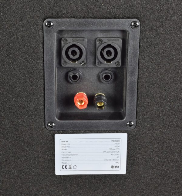 QTX QT15S Bassový reproduktor, 150 W RMS - Image 5
